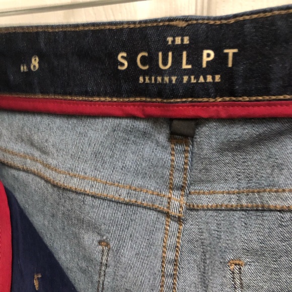 White House Black Market Dark Wash Flare Jean - Picture 4 of 5